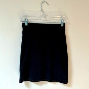 Used x-small - Short black skirt cotton and spandex